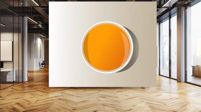 Orange juice on the table - top view Wall mural