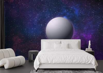 Snow planet in space Wall mural