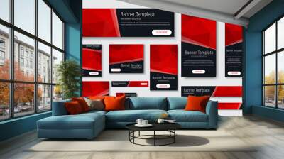 design of black banners of standard size Wall mural