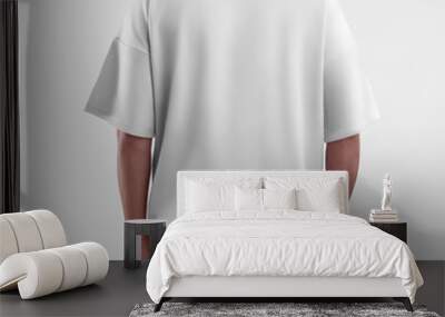 Isolated mockup of oversized men's t-shirt for design, print, pattern. Wall mural