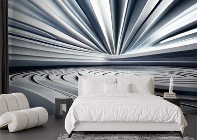 Background with gray white lines. Vector black and white background. Wall mural