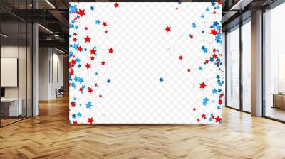 celebration confetti in national colors of usa. holiday confetti in us flag colors. 4th july indepen Wall mural