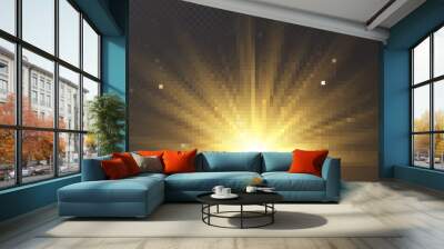 Sunlight special lens flash light effect on transparent background. Effect of blurring light. Vector Illustration Wall mural