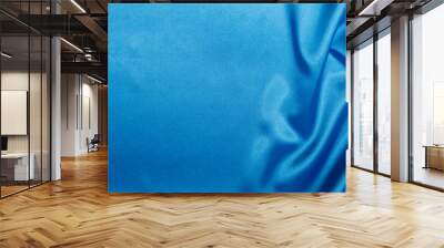 Blue satin, silk texture background Wall mural