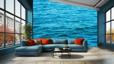 Blue sea water background Wall mural