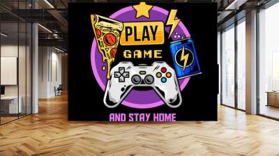 Apparel print design for gamer Wall mural