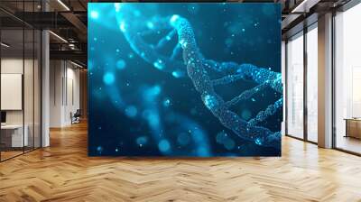 A blue DNA genome poster Wall mural