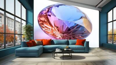 A brilliantly cut gemstone reflecting a spectrum of colors in a radiant display of artistry and craftsmanship Wall mural