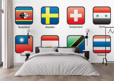 Flag icon set (part 11) Wall mural