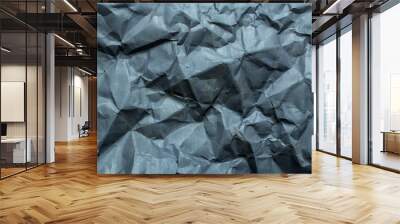 Background of crumpled black paper.  Wall mural