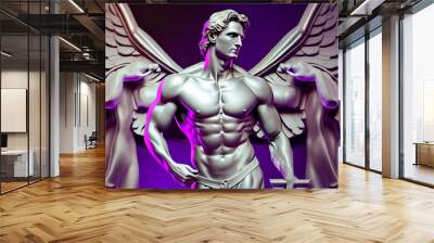 Beautiful abstract Olympian God Hermes background. Generative AI technology. Wall mural