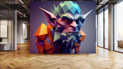 Beautiful surreal geometric troll concept, contemporary colors and mood social background. Generative AI technology.
 Wall mural