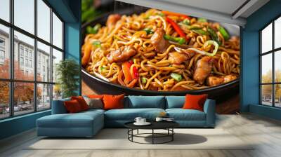 Chinese delicious chow mein Wall mural