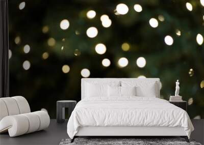 Christmas background with shining lights. Wall mural