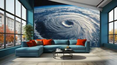 cyclone from space, magnificent planet earth Wall mural