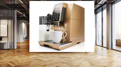 Automatic coffee machine isolated on white background 3d Wall mural