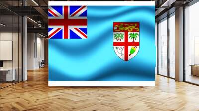 FIJI national flag, isolated on background. original colors and proportion. Vector illustration symbol and element, for travel and business from countries set Wall mural