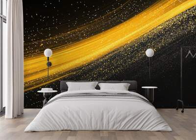 Golden Black Yellow Colorful Gradient Background with Noise Texture Effects Wall mural