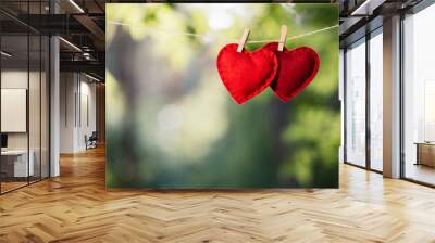 Valentine's Day holiday card Wall mural