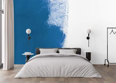 Half painted color wall by paint brush Wall mural