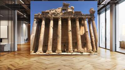 Lebanon, middle east. Ancient city of Baalbek and great temple. World heritage Wall mural