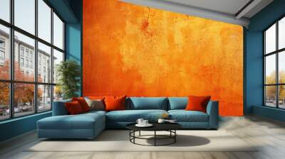 Orange Grunge Background. Abstract Texture with Warm Gradient Colors Wall mural