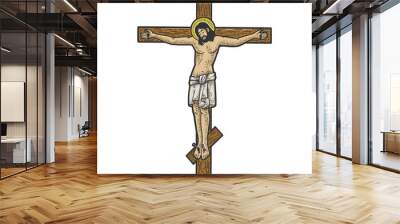 jesus christ on the cross sketch raster Wall mural