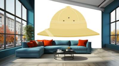 cork helmet. tropical helmet on a white background. item of equi Wall mural