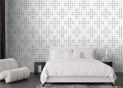 Seamless simple pattern of dotted cross, plus sign. Easy medical concept. Abstraction is suitable for design on the theme of Covid-19 Wall mural