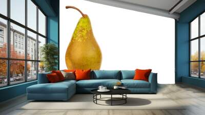 Two sweet conference pears, macro, isolated on white background. Wall mural