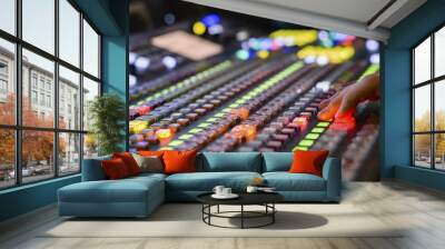 video mixer use Wall mural