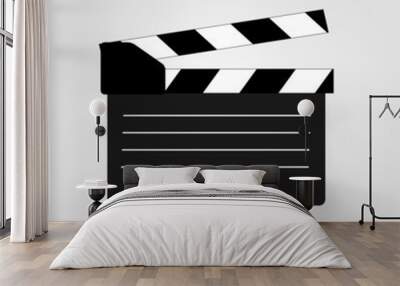 Movie clapper board, movie maker vector Wall mural