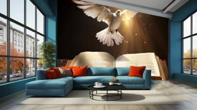 Holy Bible enlightened by the Holy Spirit Wall mural