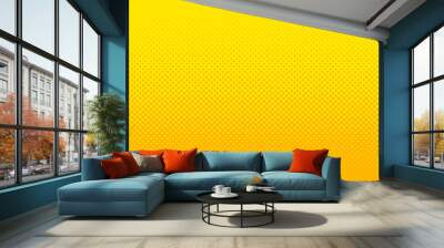 Gradient halftone background, pop art design. Colorful comic pattern. Yellow halftone texture. Wall mural