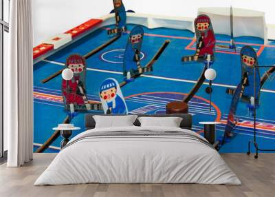 Hockey table game close-up. Wall mural