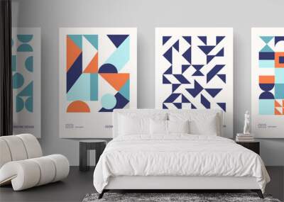 Trendy covers design. Minimal geometric shapes compositions. Applicable for brochures, posters, covers and banners. Wall mural