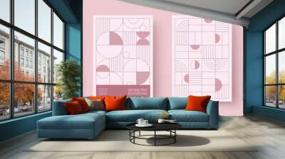 Trendy covers design. Minimal geometric shapes compositions. Applicable for brochures, posters, covers and banners. Wall mural