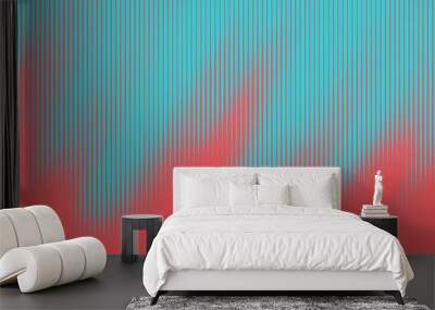 Vector halftone dots background. Colorful striped pattern. Wavy dotted texture. Wall mural