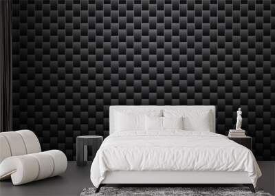 Dark vector background black carbon fiber texture Wall mural