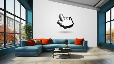 Finger cursor 3d vector icon mouse pointer Wall mural