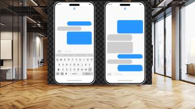 mobile phone chat design template vector Wall mural