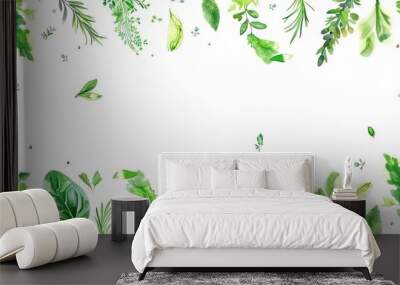 Green vegetables,green diet,fresh and natural,vegetarian,background. Wall mural