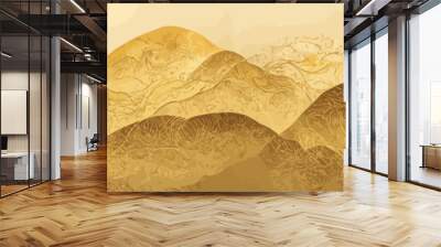 luxury gold abstract line art background vector Wall mural