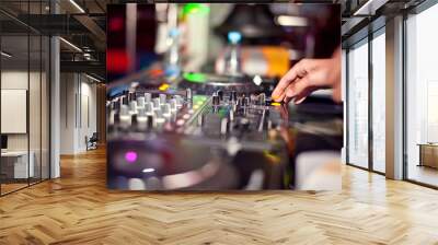 Dj mixing in night club Wall mural