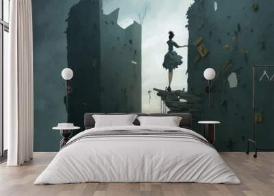 surreal art hope dream faith ambition war and success Wall mural