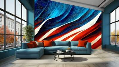 usa independence day abstract background with flag elements Wall mural