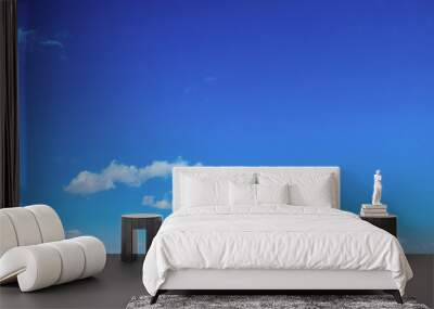 white clouds in the blue sky Wall mural