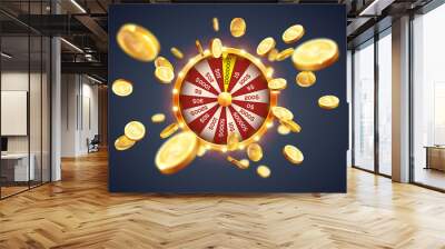 Realistic 3d spinning fortune Wall mural