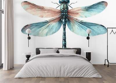 beautiful butterfly with colorful wings watercolor paint for card decor Wall mural