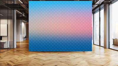 Pink blue gradient background blank. Horizontal banner or wallpaper tamplate. Copy space, place for text, text area. Bright illustration. Space metaverse web 3 technology texture Wall mural